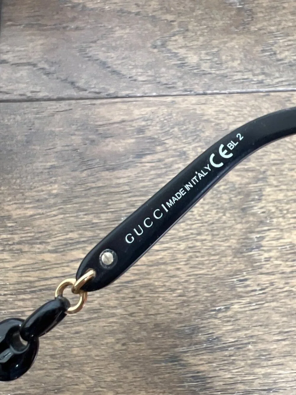 GUCCI Sunglasses GG 3584/S 59-15-115 Black and Rose Gold EUC
